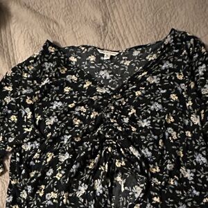 American Eagle Outfitters Dark Floral Top